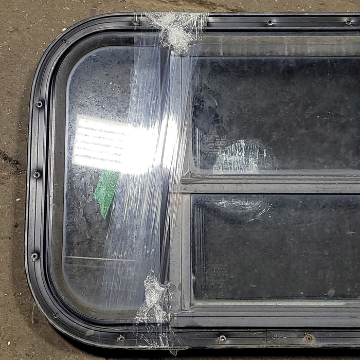 Used Black Radius Opening Window : 21" W X 15 1/8" H X 1 3/8" D