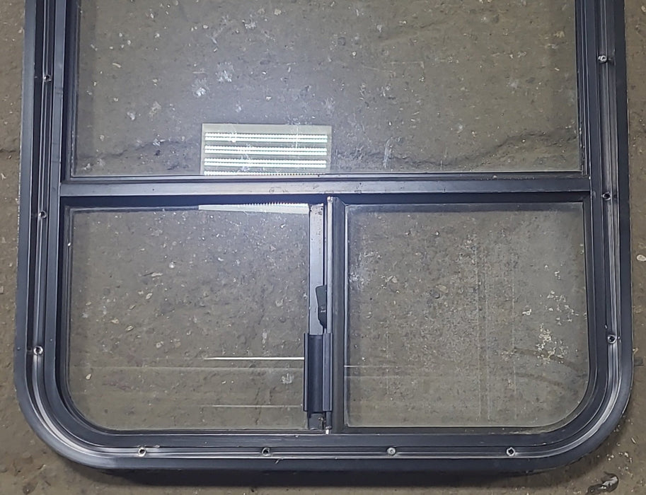 Used Black Radius Opening Window : 22 1/2" W x 35 3/4" H x 1 3/4" D