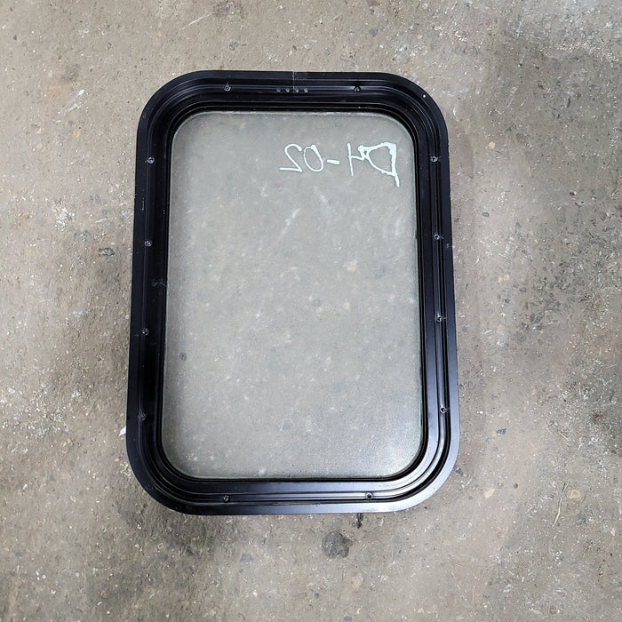 Used Black Radius Opening Window :  22 X 15 1/4 X 2" D