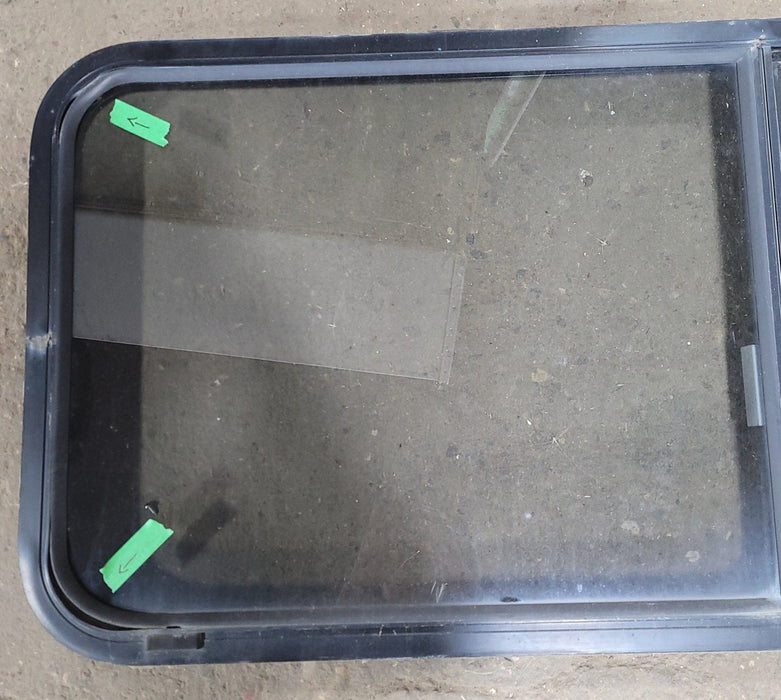 Used Black Radius Opening Window : 22" X 54 1/2" X 2" D