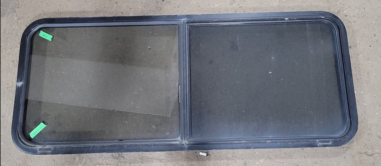 Used Black Radius Opening Window : 22" X 54 1/2" X 2" D
