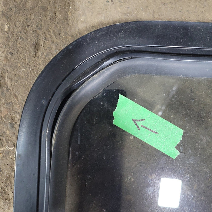 Used Black Radius Opening Window : 22" X 54 1/2" X 2" D