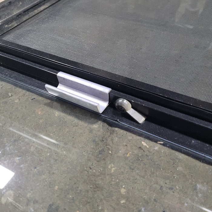 Used Black Radius Opening Window : 22" X 54 1/2" X 2" D