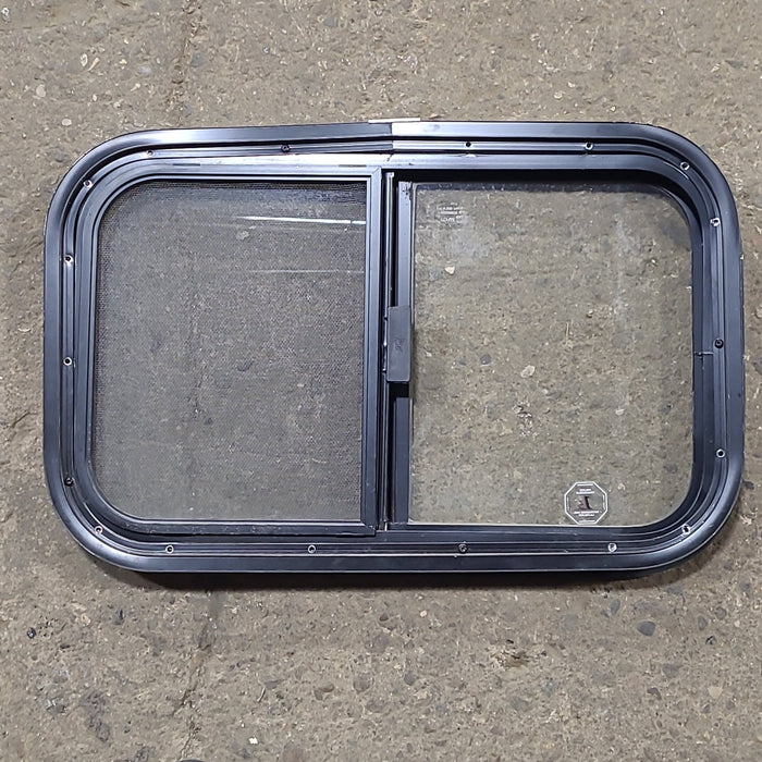 Used Black Radius Opening Window : 23 1/2" W x 14 1/2" H x 1 1/4" D
