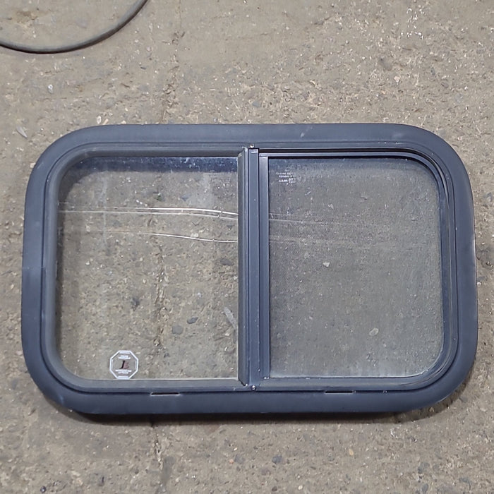 Used Black Radius Opening Window : 23 1/2" W x 14 1/2" H x 1 1/4" D