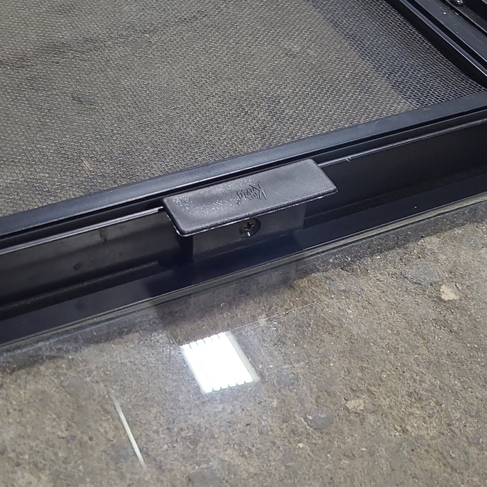 Used Black Radius Opening Window : 23 1/2" W x 14 1/2" H x 1 1/4" D