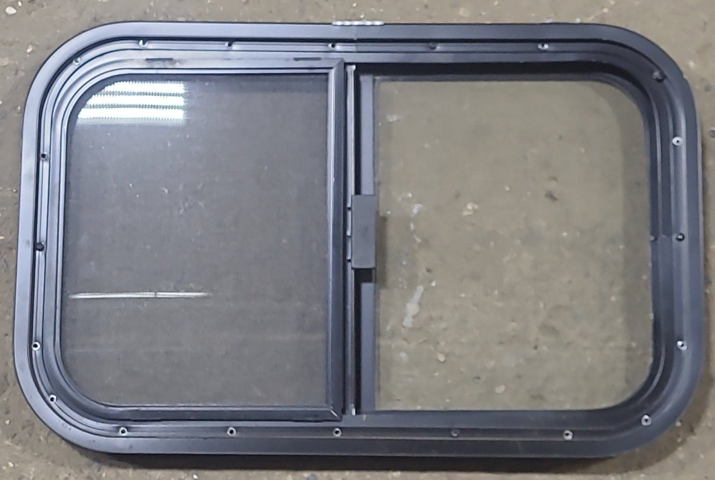 Used Black Radius Opening Window : 23 1/2" W x 14 1/2" H x 1 1/8" D