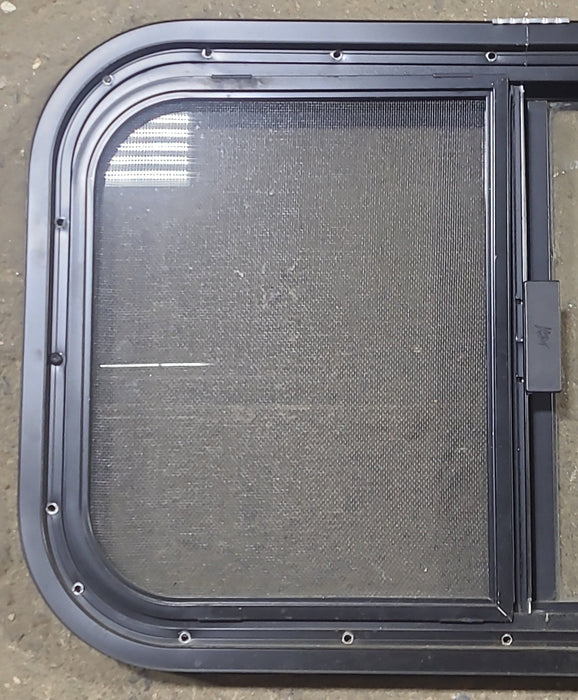 Used Black Radius Opening Window : 23 1/2" W x 14 1/2" H x 1 1/8" D