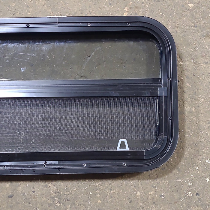 Used Black Radius Opening Window : 23 1/2" W x 14 1/2" H x 1 3/4" D