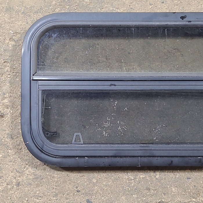 Used Black Radius Opening Window : 23 1/2" W x 14 1/2" H x 1 3/4" D