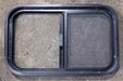 Used Black Radius Opening Window : 23 1/2" W x 14 1/2" H x 1 3/4" D - Young Farts RV Parts