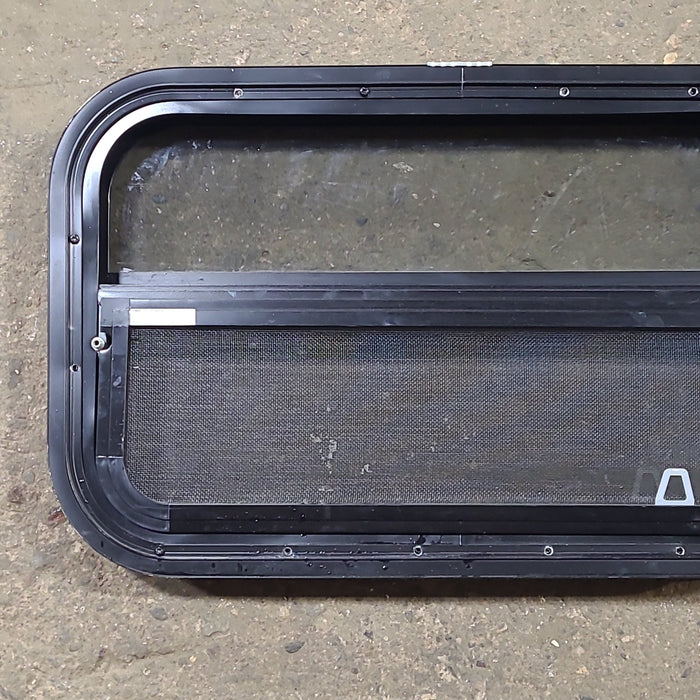 Used Black Radius Opening Window : 23 1/2" W x 14 1/2" H x 1 3/4" D