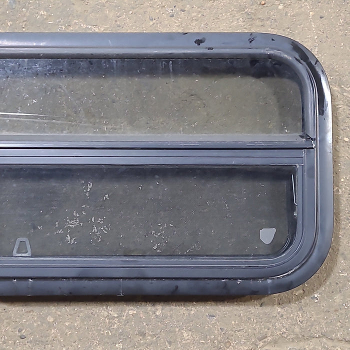Used Black Radius Opening Window : 23 1/2" W x 14 1/2" H x 1 3/4" D