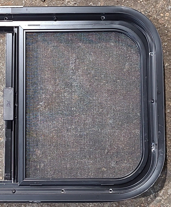 Used Black Radius Opening Window : 23 1/2" W x 14 1/2" H x 1 3/4" D