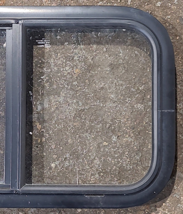 Used Black Radius Opening Window : 23 1/2" W x 14 1/2" H x 1 3/4" D