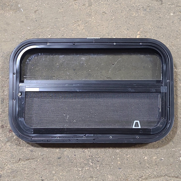 Used Black Radius Opening Window : 23 1/2" W x 14 1/2" H x 1 3/4" D