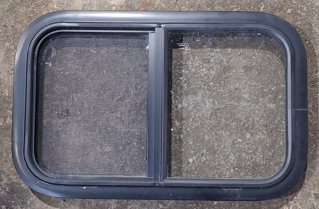 Used Black Radius Opening Window : 23 1/2" W x 14 1/2" H x 1 3/4" D