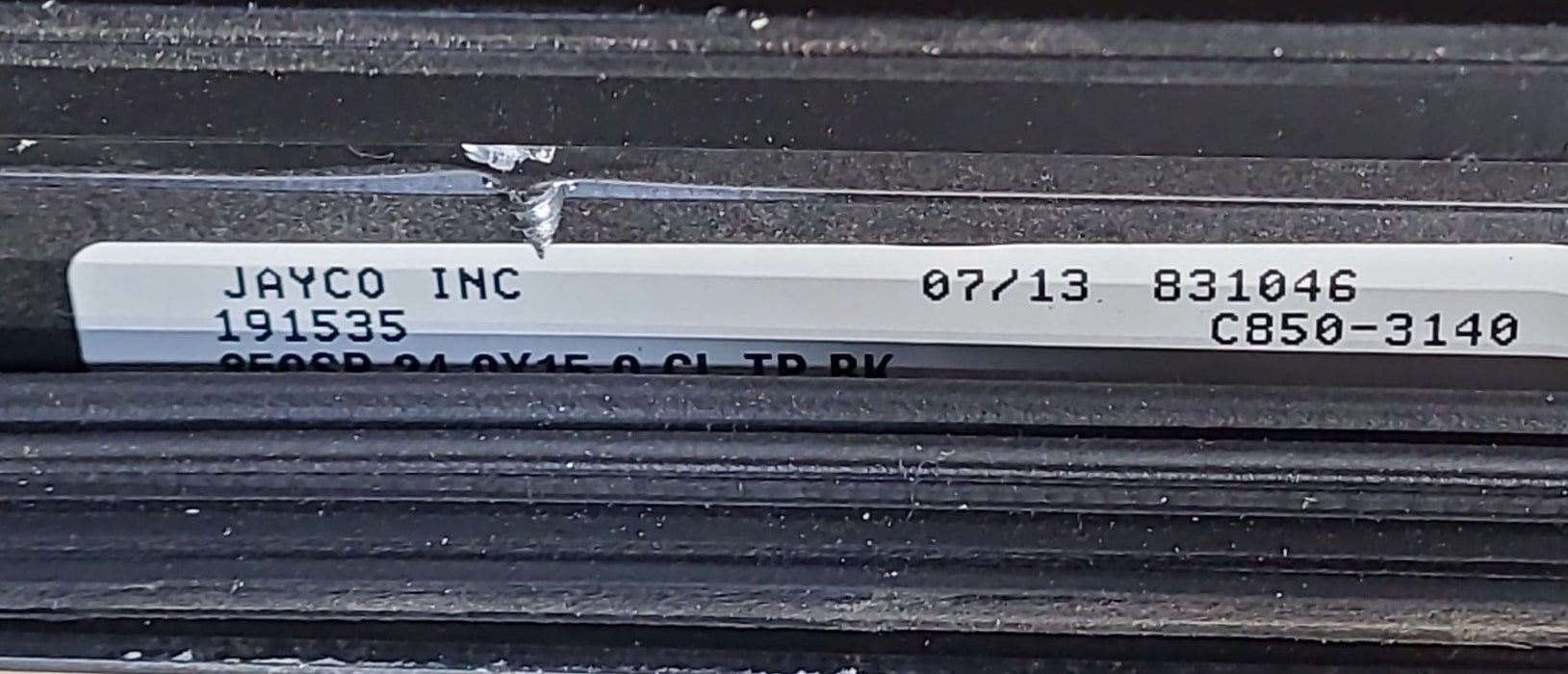 Used Black Radius Opening Window : 23 1/2" W x 14 1/2" H x 1 3/4" D