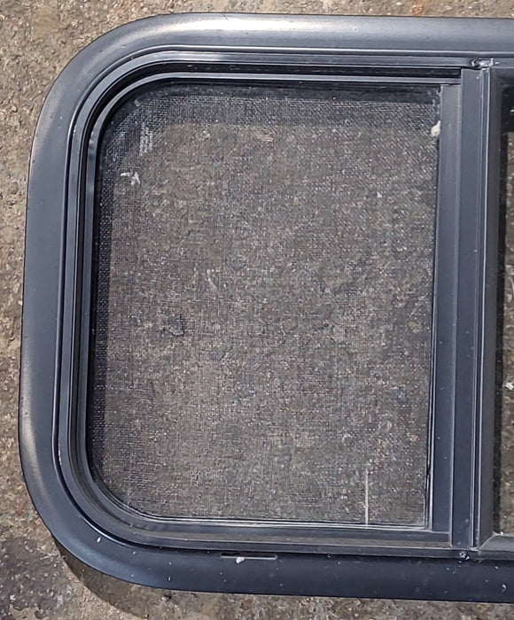 Used Black Radius Opening Window : 23 1/2" W x 14 1/2" H x 1 3/4" D