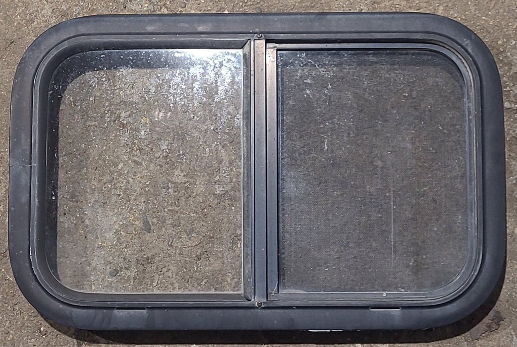 Used Black Radius Opening Window : 23 1/2" W x 14 1/2" H x 1 5/8" D