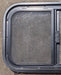 Used Black Radius Opening Window : 23 1/2" W x 14 1/2" H x 1 5/8" D - Young Farts RV Parts