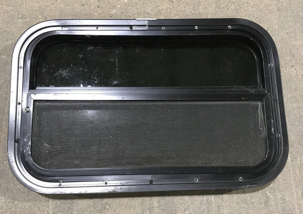 Used Black Radius Opening Window : 23 1/2" W x 14 1/2" H x 1 7/8"