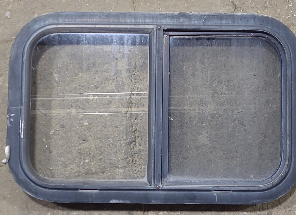 Used Black Radius Opening Window : 23 1/2" W x 14 1/2" H x 1 7/8" D