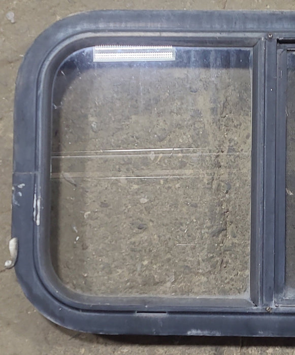 Used Black Radius Opening Window : 23 1/2" W x 14 1/2" H x 1 7/8" D