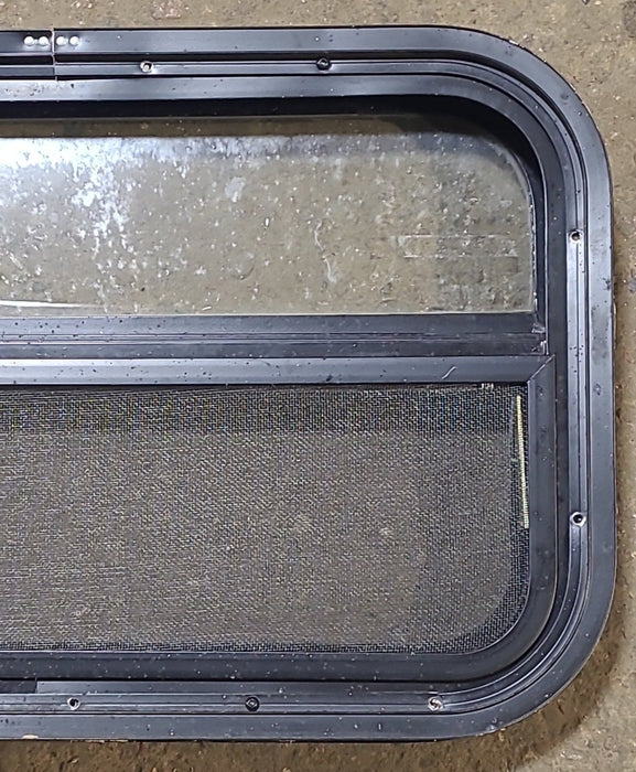 Used Black Radius Opening Window : 23 1/2" W x 14 1/2" H x 2" D