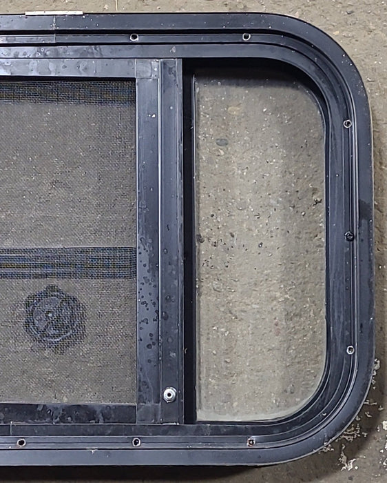 Used Black Radius Opening Window : 23 1/2" W x 14 1/2" H x 2" D