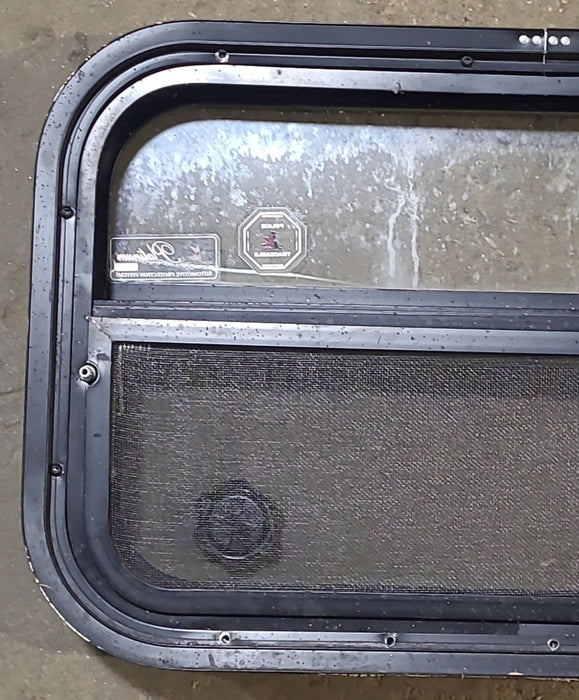 Used Black Radius Opening Window : 23 1/2" W x 14 1/2" H x 2" D