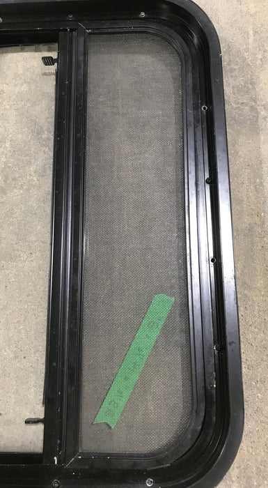 Used Black Radius Opening Window : 23 1/2" W X 14 1/2" H X 2" D