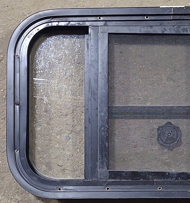 Used Black Radius Opening Window : 23 1/2" W x 14 1/2" H x 2" D