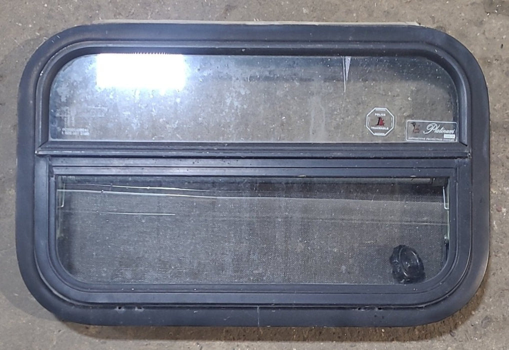 Used Black Radius Opening Window : 23 1/2" W x 14 1/2" H x 2" D
