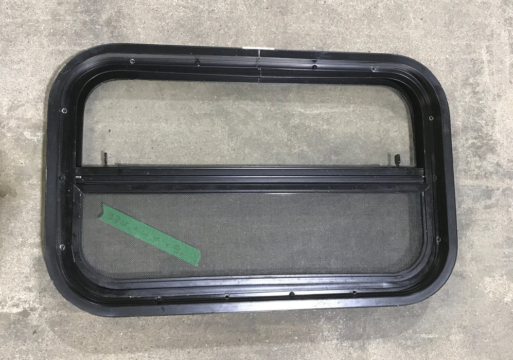 Used Black Radius Opening Window : 23 1/2" W X 14 1/2" H X 2" D