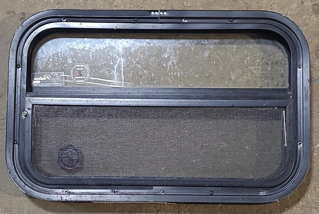 Used Black Radius Opening Window : 23 1/2" W x 14 1/2" H x 2" D