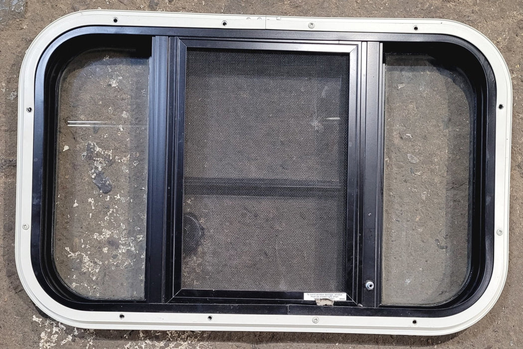 Used Black Radius Opening Window : 23 1/2" W x 14 3/4" H x 1 1/4" D