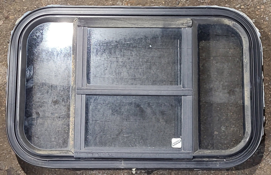 Used Black Radius Opening Window : 23 1/2" W x 14 5/8" H x 1 3/4" D