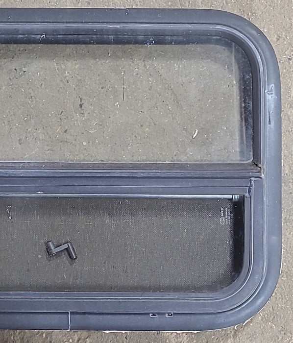 Used Black Radius Opening Window : 23 1/2" W x 17 1/2" H x 1 3/4" D