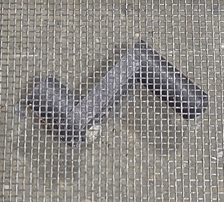 Used Black Radius Opening Window : 23 1/2" W x 17 1/2" H x 1 3/4" D