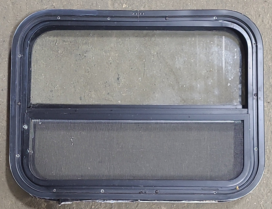 Used Black Radius Opening Window : 23 1/2" W x 17 1/2" H x 1 3/4" D