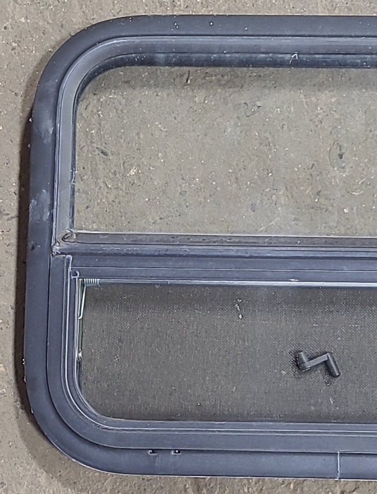 Used Black Radius Opening Window : 23 1/2" W x 17 1/2" H x 1 3/4" D