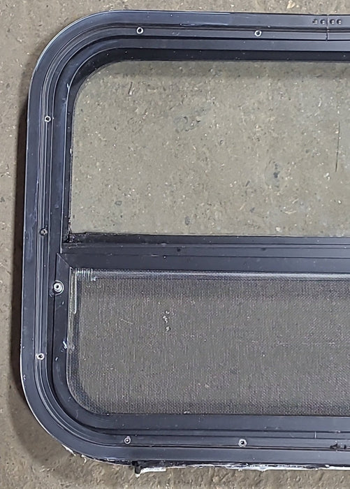 Used Black Radius Opening Window : 23 1/2" W x 17 1/2" H x 1 3/4" D