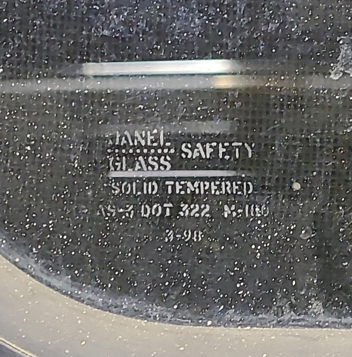 Used Black Radius Opening Window : 23 1/2" W x 17 1/2" H x 1 7/8" D