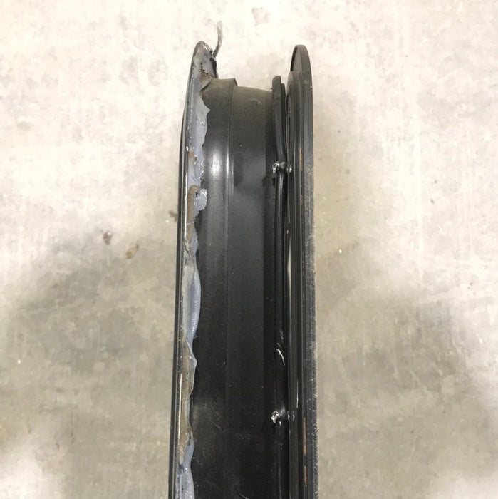 Used Black Radius Opening Window : 23 1/2" W x 17 1/2" H x 2" D