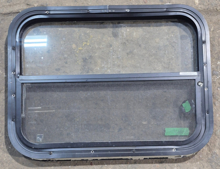 Used Black Radius Opening Window : 23 1/2" W x 17 1/4" H x 1 7/8" D