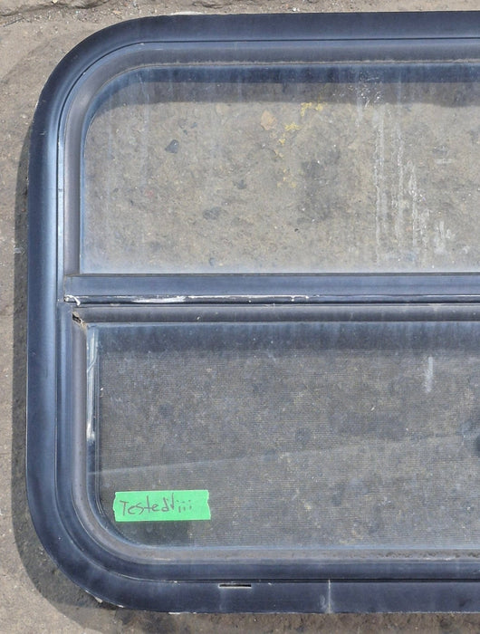 Used Black Radius Opening Window : 23 1/2" W x 17 1/4" H x 1 7/8" D