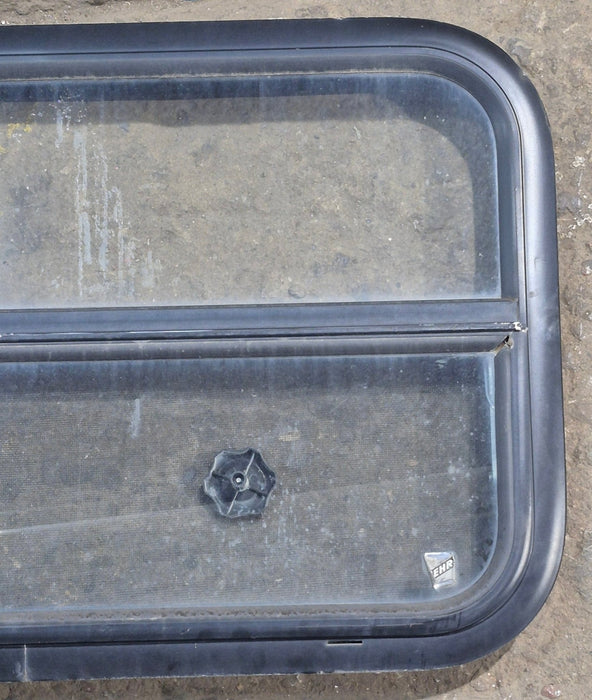 Used Black Radius Opening Window : 23 1/2" W x 17 1/4" H x 1 7/8" D