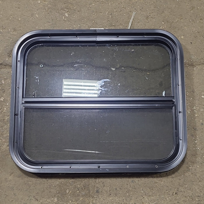 Used Black Radius Opening Window : 23 1/2" W x 19 1/2" H x 1 3/4" D
