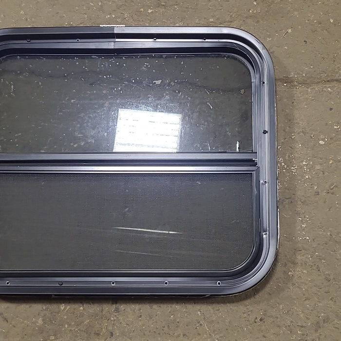 Used Black Radius Opening Window : 23 1/2" W x 19 1/2" H x 1 3/4" D